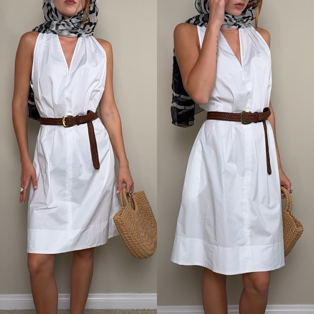 NWT Monica Nera Soho Midi White Dress Size XS
